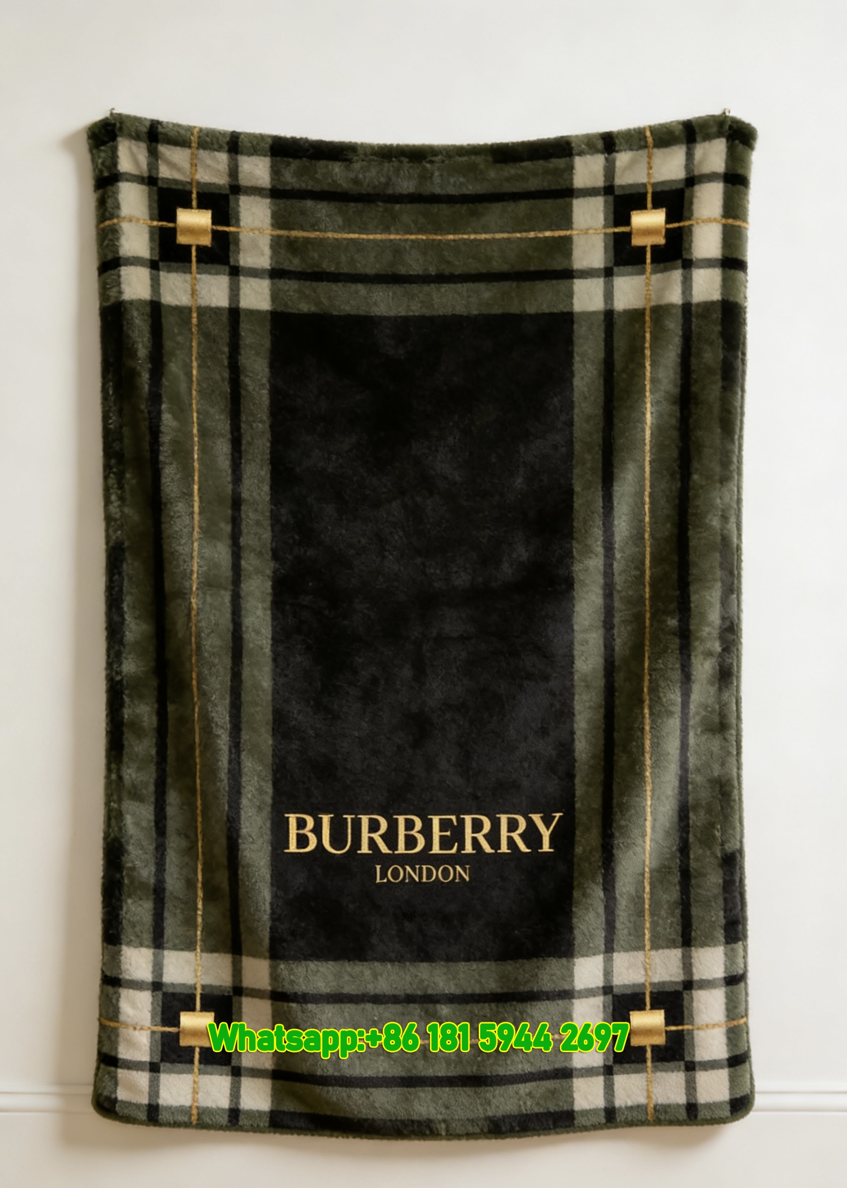 Burberry London Plaid Flannel Throw Blanket B107